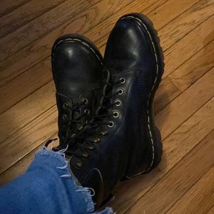 Dr Martens Men's Size 7 Boots Black Lace Up Made In England